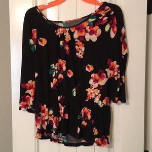 EUC Merona peplum top